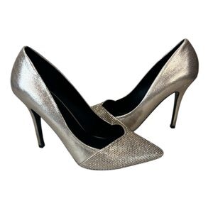 Aldo Teige Champagne Gold Metallic Stiletto Pumps Heels Size 8